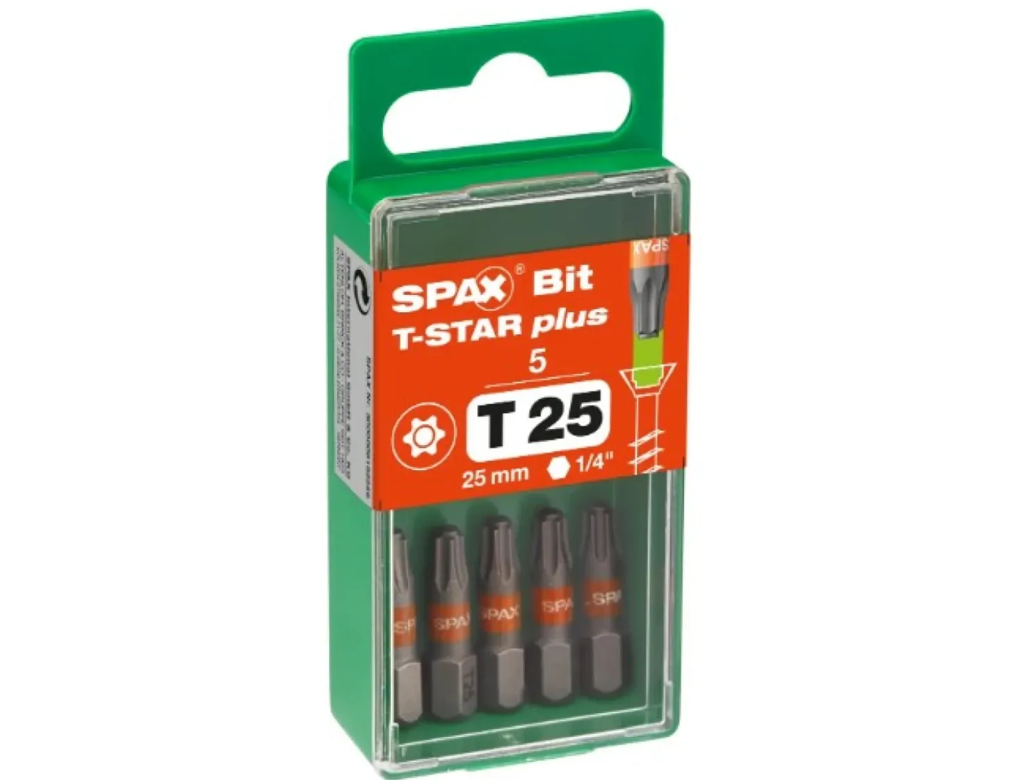 SPAX 5000009192259 Bit T-STAR plus T25 - blister met 5 stuks