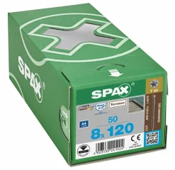 SPAX RVS Terrasschroeven Fixeerdraad - T25 - 8.0x120 mm (50st)