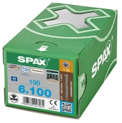 SPAX Terrasschroef - T25 - Cilinderkop - Fixeersschroefdraad - Gecoat - 200st