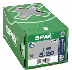 SPAX Universele schroef - T20 - Platverzonken kop - Voldraad - WIROX - 1000st