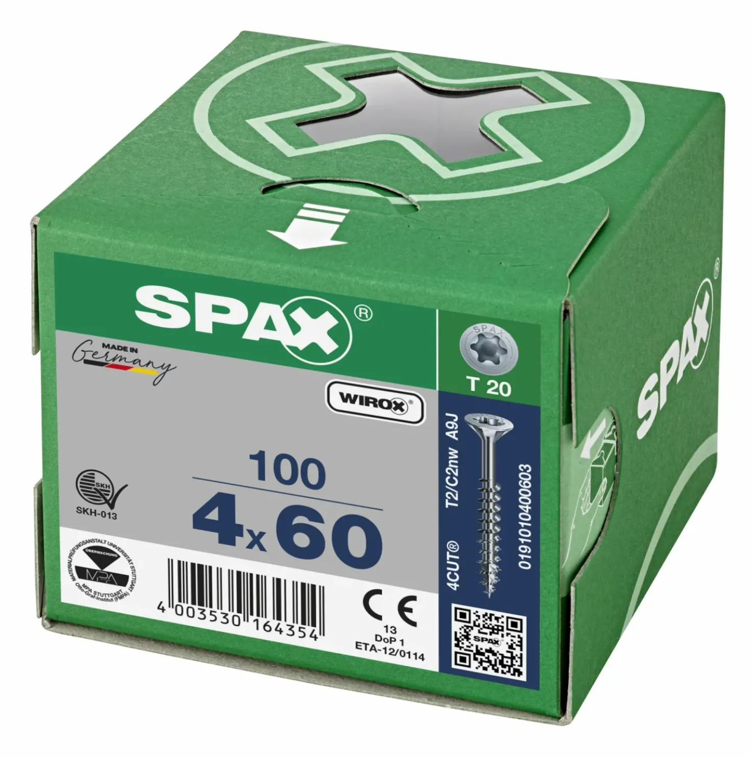 SPAX Universele schroef - T20 - Verzonken kop - Deeldraad - WIROX - 100st