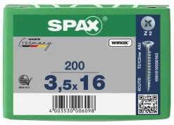 SPAX Universele schroef - Z2 - Verzonken kop - Voldraad - WIROX - 200st