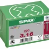 SPAX Universele schroeven cilinderkop - voldraad - T10 - 3.0x16 mm (200st)