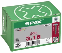 SPAX Universele schroeven cilinderkop - voldraad - T10 - 3.0x16 mm (200st)