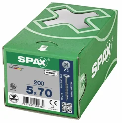 SPAX Universele schroeven verzonken kop - deeldraad - Z2 - 5.0x70 mm (200st)