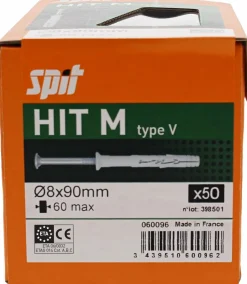 Spit 060096 Slagplug Hit M - 8 x 90mm - PZ2 - verzonken schroef (50st)