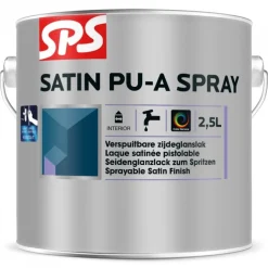 SPS Satin Pu-A Lak Spray - op kleur gemengd - 2,5L