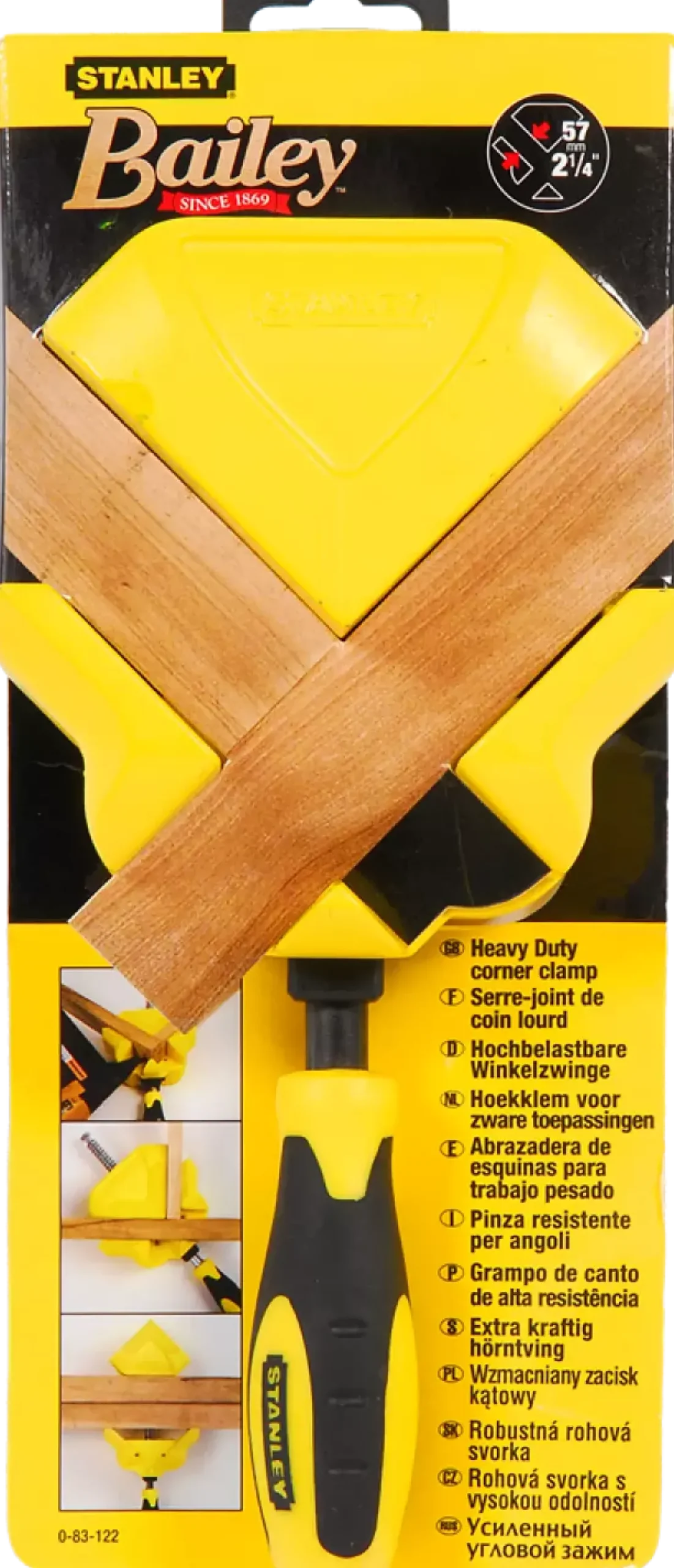 Stanley 0-83-122 Bailey hoekklem