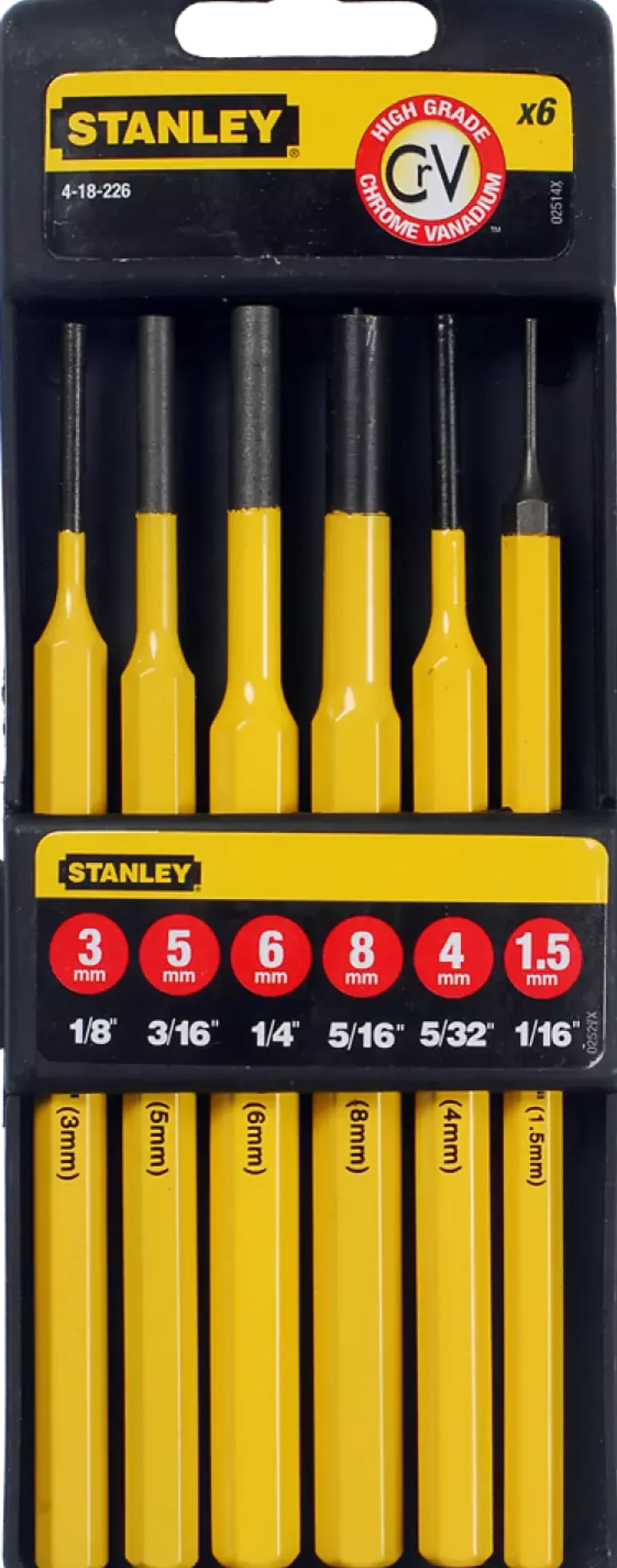 Stanley 4-18-226 6 Delige drevel centerpunten set