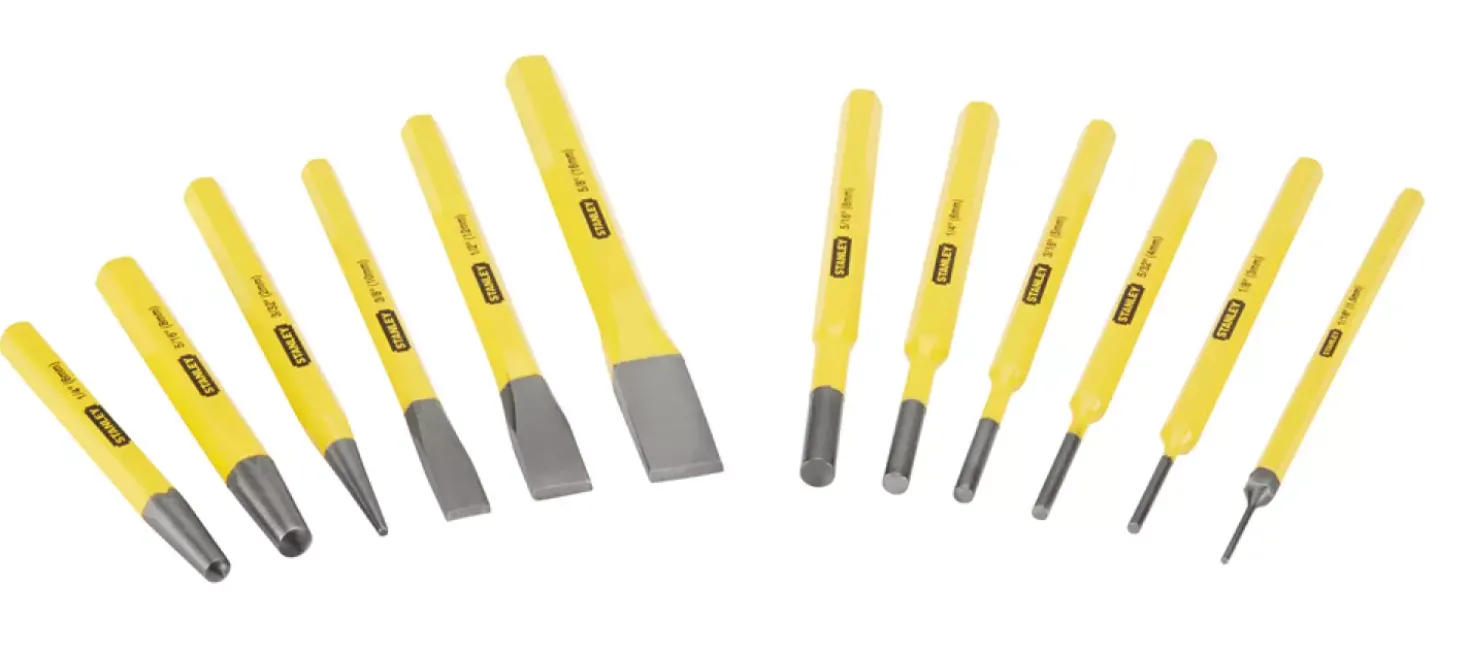 Stanley 4-18-299 12-delig Koudbeitel en drevel set