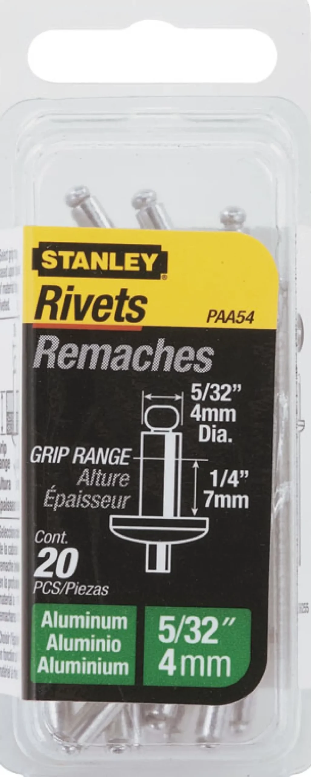Stanley 1-PAA44T Popnagels - 3 x 7mm (20st)