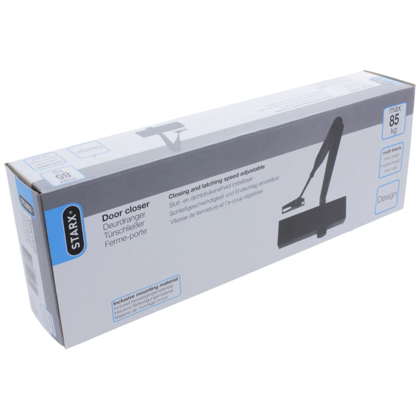 Starx 43.405.13 Deurdranger 60-85kg - Aluminium - Mat zwart