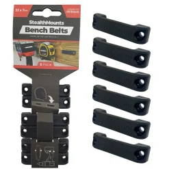 StealthMounts BB-BLK-6 Bankriemen - Zwart - 6 stuks