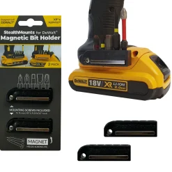 StealthMounts BH-DW-BLK-2 Magnetische bithouder voor machines DeWALT XR & FlexVolt- Zwart - 2-pack