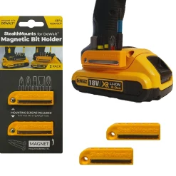 StealthMounts BH-DW-YLW-2 Magnetische bithouder voor machines DeWALT XR & FlexVolt - Geel - 2-pack