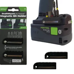 StealthMounts BH-FT-BLK-2 Magnetische bithouder voor machines Festool - Zwart - 2-pack
