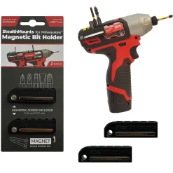 StealthMounts BH-MW12-BLK-2 Magnetische bithouder voor machines Milwaukee M12 - Zwart - 2-pack