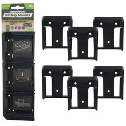 StealthMounts BM-GW40-BLK-6 Accuhouders voor Greenworks 40v - Zwart - 6 stuks