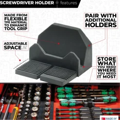 StealthMounts DHSP-SD-10 Drawer Hive Schroevendraaierhouder voor ladekast - zwart - 10 stuks