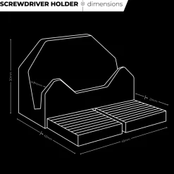 StealthMounts DHSP-SD-10 Drawer Hive Schroevendraaierhouder voor ladekast - zwart - 10 stuks