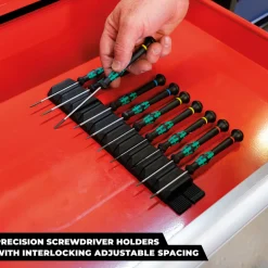 StealthMounts DHSP-SD-S-10 Drawer Hive Precisie Schroevendraaierhouder voor ladekast - zwart - 10 stuks