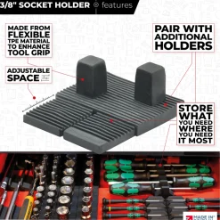 StealthMounts DHSP-1/2-SK-10 Drawer Hive Dophouder 1/2" voor ladekast - zwart - 10 stuks