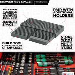 StealthMounts DHSP-SPACE-10 Drawer Hive Spacer Afstandhouder voor ladekast - zwart - 10 stuks