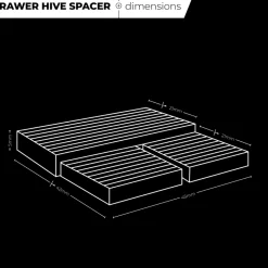 StealthMounts DHSP-SPACE-10 Drawer Hive Spacer Afstandhouder voor ladekast - zwart - 10 stuks