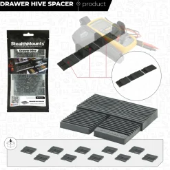 StealthMounts DHSP-SPACE-10 Drawer Hive Spacer Afstandhouder voor ladekast - zwart - 10 stuks