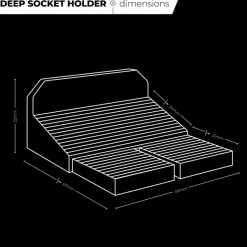 StealthMounts DHSP-SW-SK-10 Drawer Hive Deep Krachtdophouder universeel voor ladekast - zwart - 10 stuks