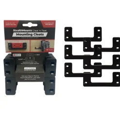 StealthMounts OM-CL-BLK-6 Cleat 'n' Feet schoenplaatjes - Zwart - 6 stuks