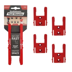 StealthMounts TM-MW18-RED-4 Machinehouder voor Milwaukee M18 - Rood - 4-pack