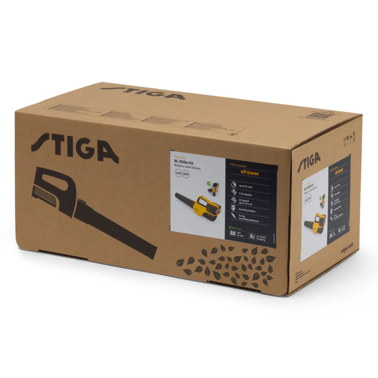 Stiga BL 300e Kit Accu bladblazer (2x 4,0Ah accu) - 20V