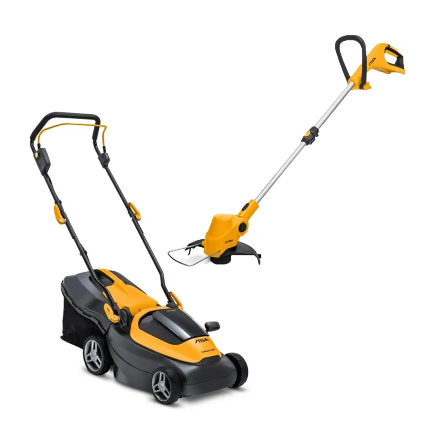 Stiga 2B1342068/ST2 Bundel 20V Collector 136e loopmaaier + GT 100e grastrimmer (2x 2Ah Accu)