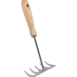 Talen Tools G74 Handharkje - 5 tanden - Verzinkt staal - Essenhouten handvat