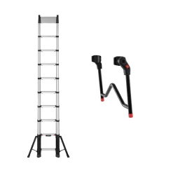 Telesteps 72241-781 Prime Line Telescoopladder - 4.1m - met stabilizer + 9215-101 Muurafhouder