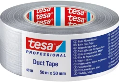 Tesa 04610 Ducttape - Algemeen - Zilver - 50mm x 50m