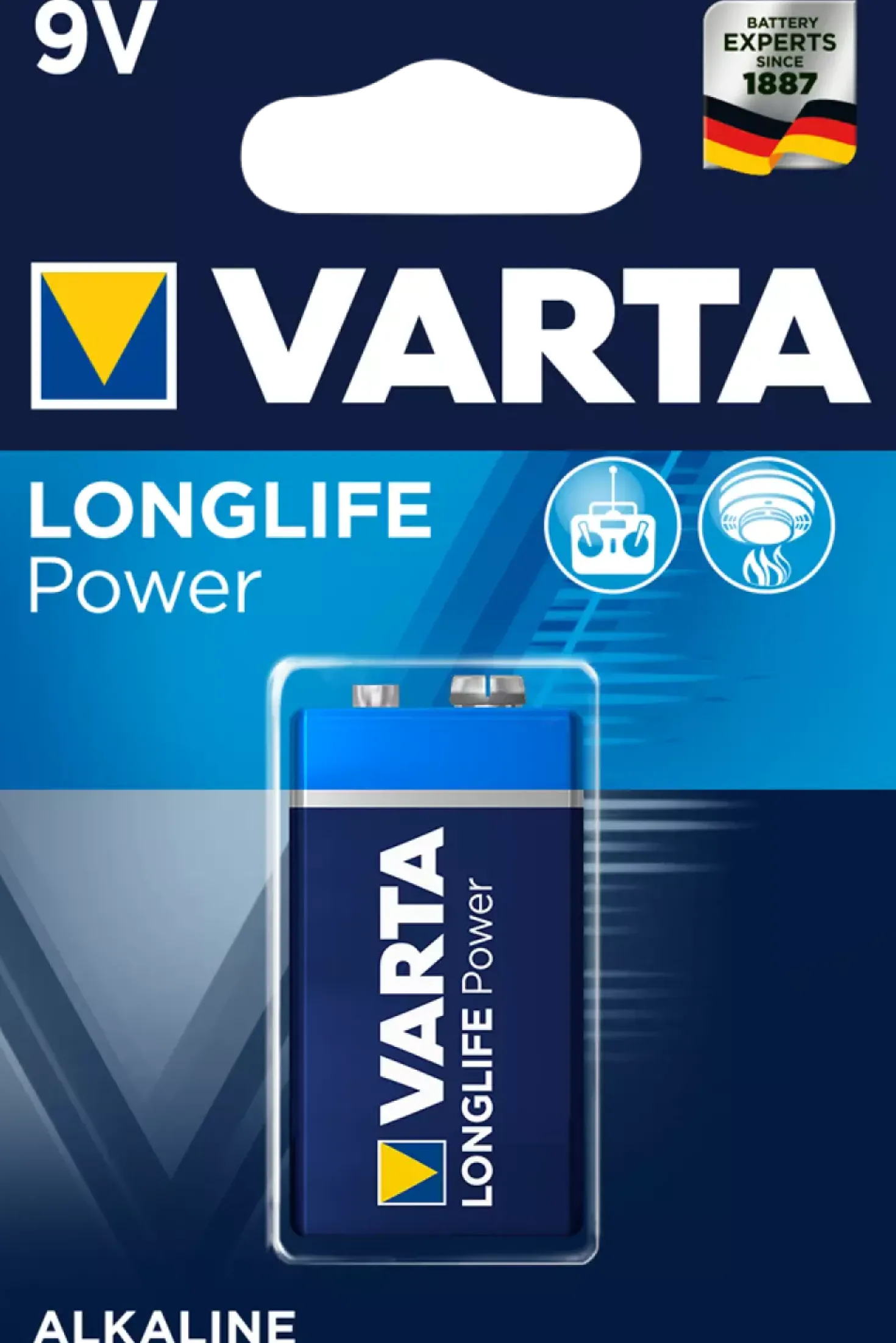Varta Longlife Power alkaline batterij 9V – 1st