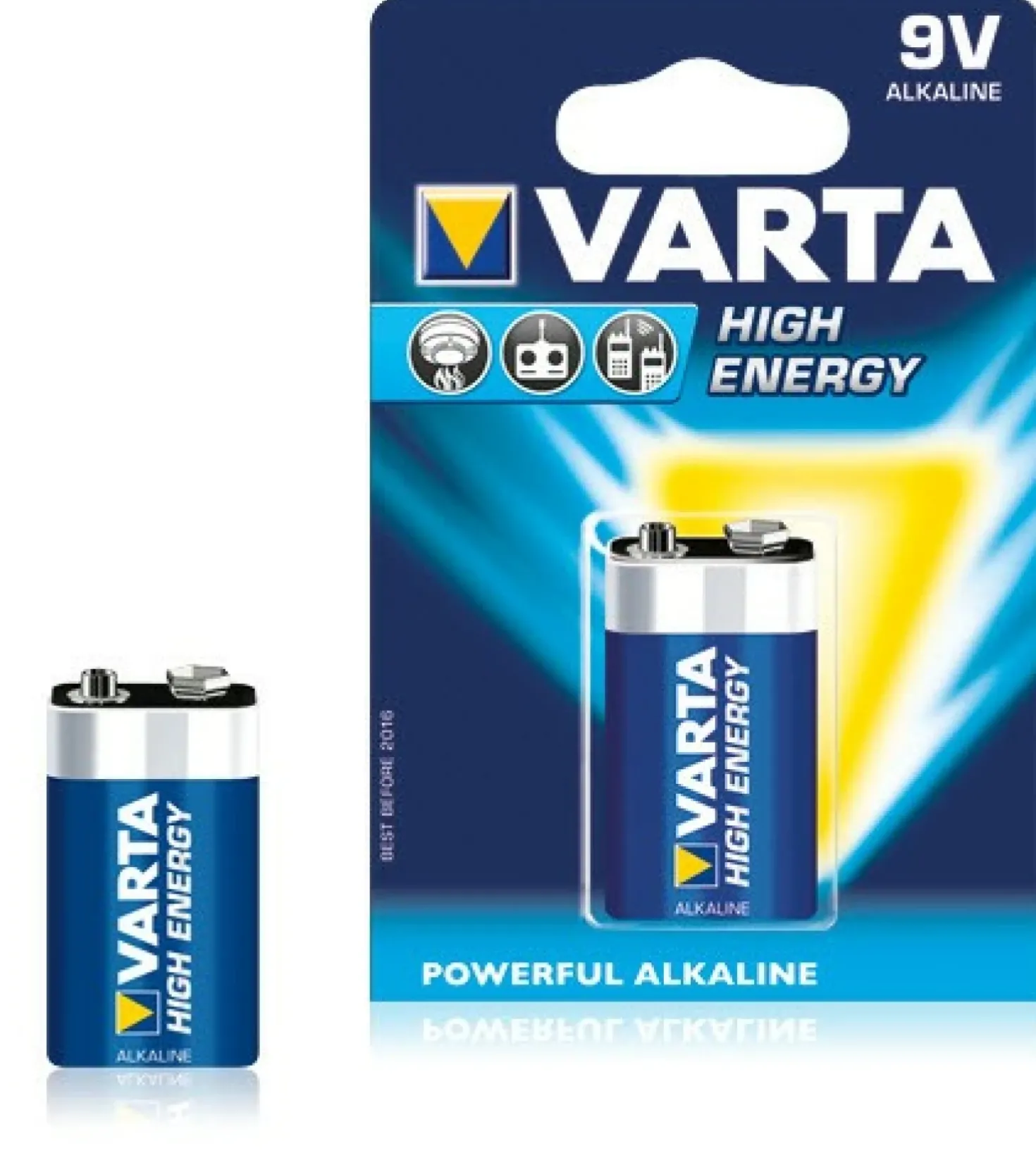 Varta Longlife Power alkaline batterij 9V – 1st