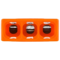 Wago 2273-203 Lasklem 3-polig - 3-gaats - 3 x 0.5 - 2.5mm² - Transparant-oranje (100st)