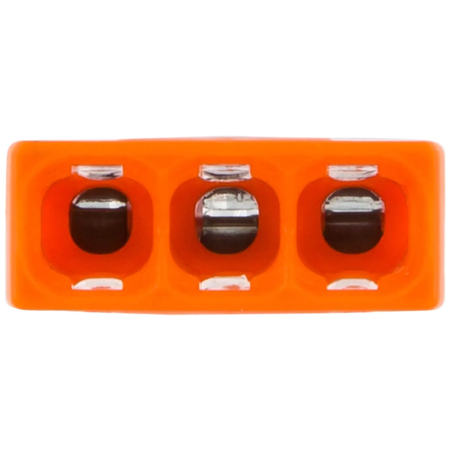 Wago 2273-203 Lasklem 3-polig - 3-gaats - 3 x 0.5 - 2.5mm² - Transparant-oranje (100st)