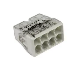 Wago 2273-208 Lasklem 8-polig - 8-gaats - 8 x 0.5 - 2.5mm² - Transparant-grijs (50st)