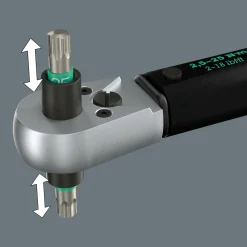 Wera 05075694001 Click-Torque Lock A6 R/L Draaimomentsleutel met omschakelratel - 2,5-25 Nm - 1/4" - Rechts/Links