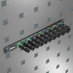 Wera 05005590001 10-delige 9660 B Impaktor Deep 1 Doppenset op magneetstrip - 3/8"
