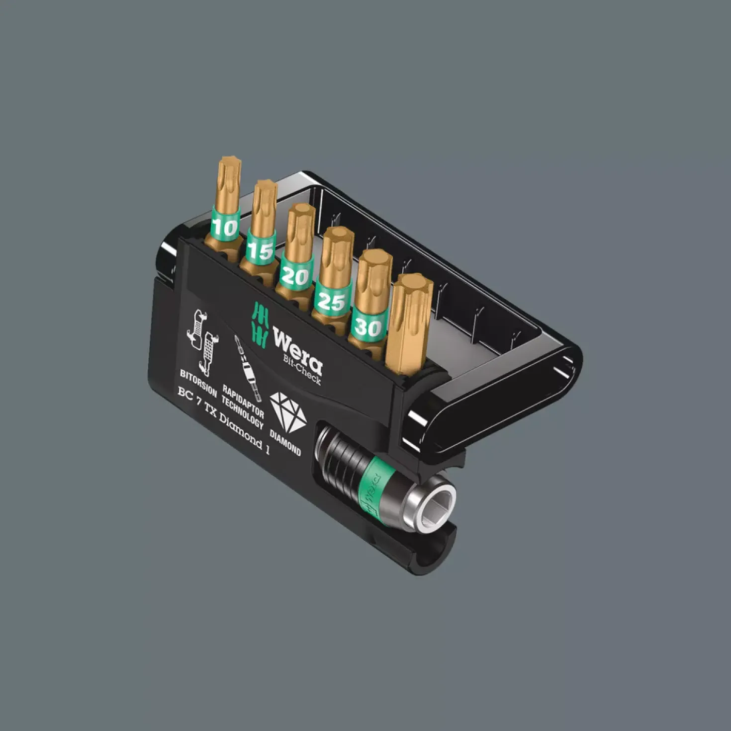 Wera 5057415001 7-delige Bit-Check 7 Diamond Bitset - Torx