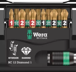 Wera 5057421001 12-delige Bit-Check Diamond Bitset