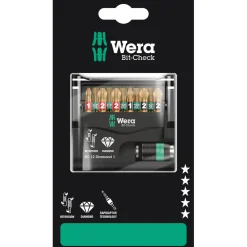 Wera 05136392001 12-delige Bit-Check Diamond 1 SB Bitset