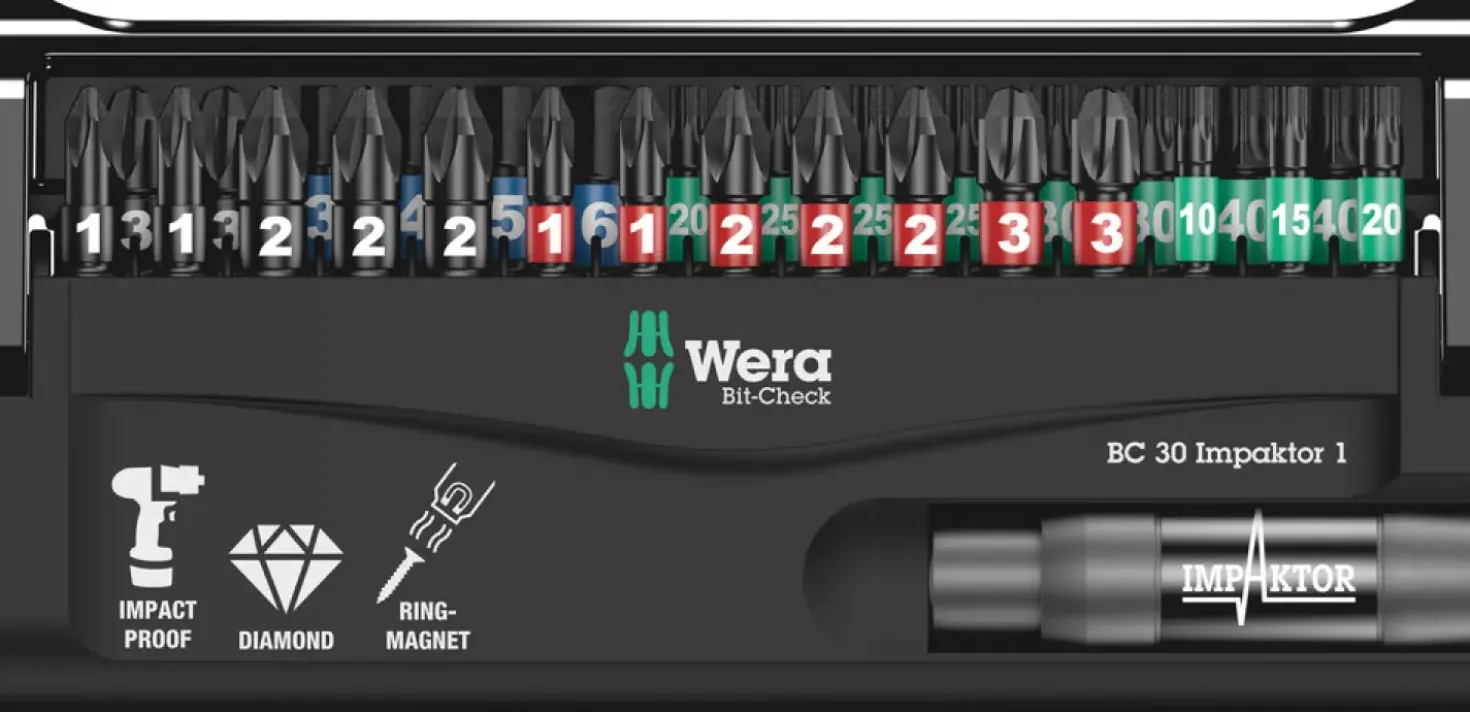 Wera 05057690001 30-delige Bitcheck Impaktor 1 bitset - PH/PZ/TX/HX
