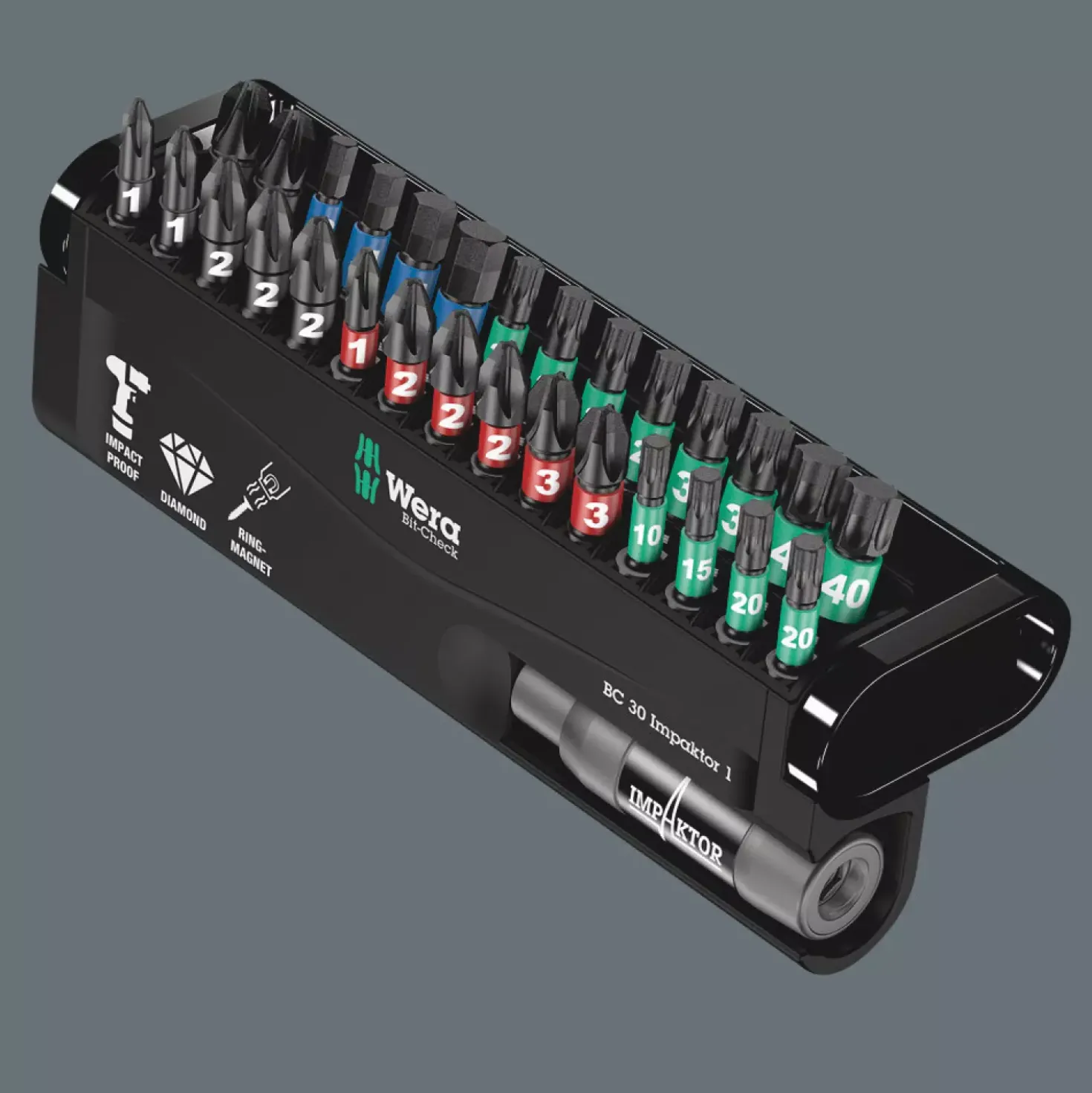 Wera 05057690001 30-delige Bitcheck Impaktor 1 bitset - PH/PZ/TX/HX