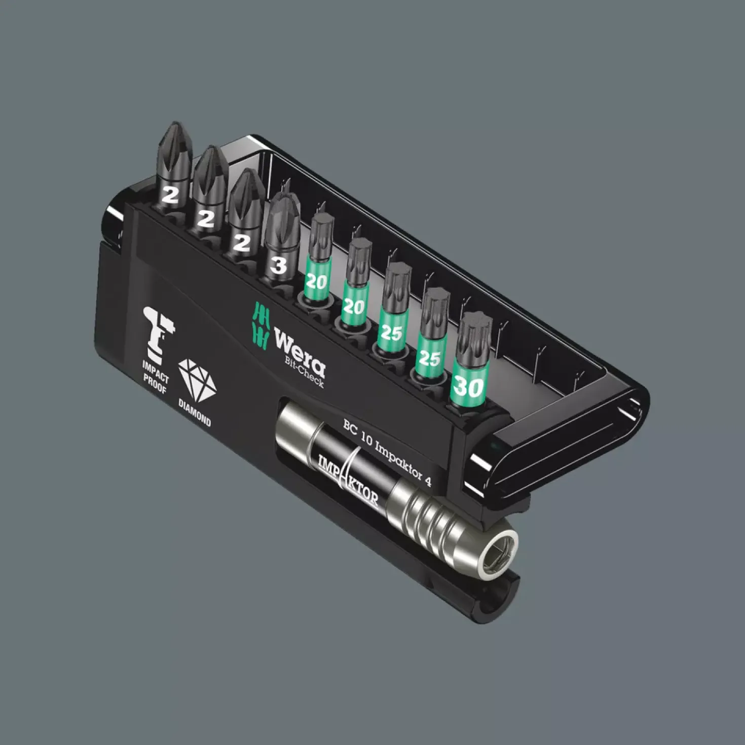 Wera 5057417001 10-delige Bit-Check Impaktor Bitset